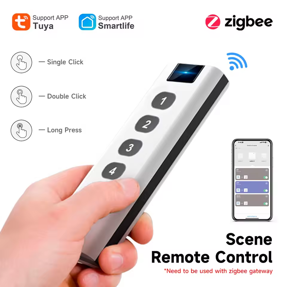 Tuya ZigBee Intelligent Scene  - đánh giá và giá Tuya 4 Channel