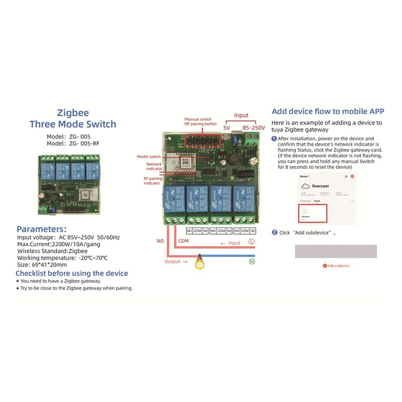 [NEWA08R】 4 Channels Tuya Zigb - đánh giá và giá Smart Relay Tuya