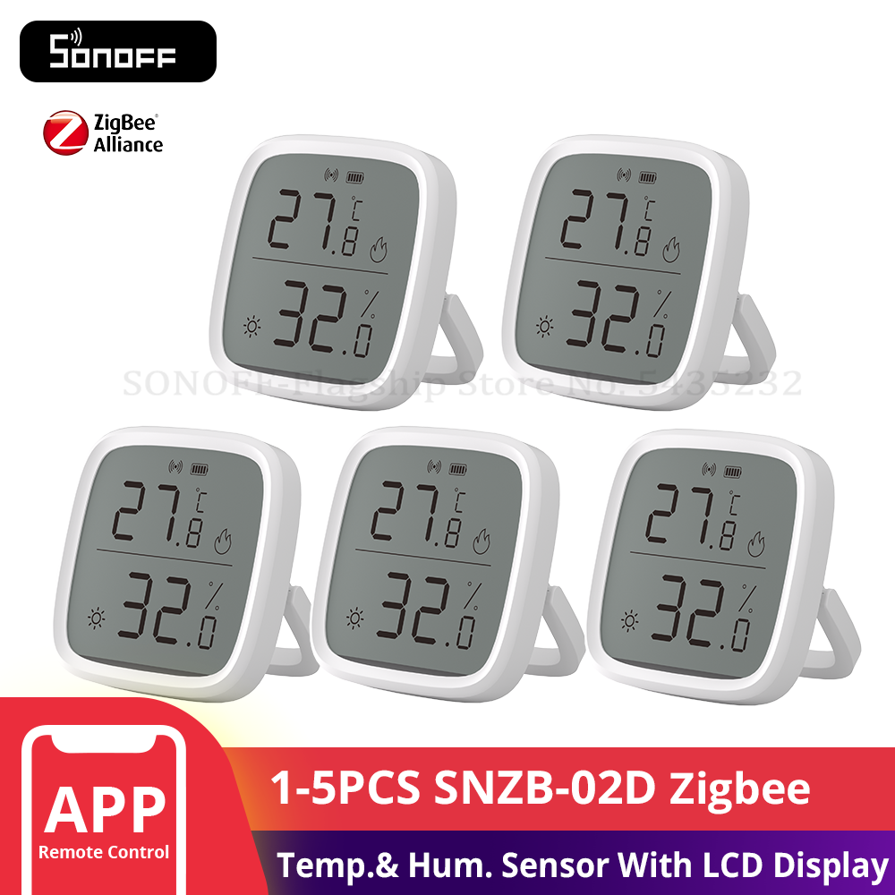 1-5PCS SONOFF SNZB-02D Zigbee  - đánh giá và giá Sonoff