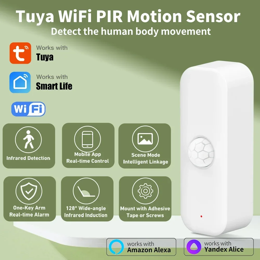 Tuya WiFI Motion Sensor PIR Sm - đánh giá và giá Home Assistant Tuya